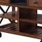Homeroots Brown And Silver 48in Rolling Kitchen Cart With Storage 285820 - alternate 2