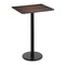 Flash Furniture 30" x 24" Tabletop, Seamless Surface Technology, Dark Brown with 18" Round Black Bar Height Base ST-REC2430-WBR-TR18B-GG - alternate 1