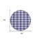 Homeroots 8' Navy Blue Purple And Beige Round Plaid Washable Indoor Outdoor Area Rug 601412 - alternate 2