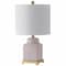 Jonathan Y Cleo 21.5 in. Transitional Glam Square Ginger Jar Ceramic and Metal LED Table Lamp, Red/White JYL3043C - alternate 2