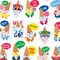 Eureka Dessert Gnomes Candy Scented Stickers, 80-Piece Set, 6PK 650333 - alternate 2