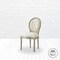 Homeroots Tufted Cream and Brown Upholstered Linen Dining Side Chair 535367 - alternate 2