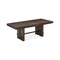 Homeroots 84" Dark Brown Wood Self-Storing Leaf Trestle Base Extension Dining Table 544748 - alternate 2