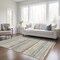 Homeroots 5' X 8' Beige Brown And Gray Striped Washable Indoor Outdoor Area Rug 598867 - alternate 2