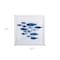 Homeroots Marble Blue School of Fish 2 Wall Art 395665 - alternate 2
