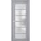 Sartodoors Interior Solid French Door Frosted Glass Grey 30x80 Solid Core Modern Interior VEREGIO7602ID-GRE-30 - alternate 1