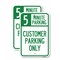 Signmission Customer Parking Only Choose Your Limit Minute Parkin, 12'' X 18'', Heavy Gauge Aluminum, 2PK A-1218-2PACK-24207 - alternate 1