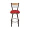 Holland Bar Stool Co Eleanor 30in Swivel Bar Stool with Bronze Finish, Medium Back and Canter Red Seat 880 - alternate 2
