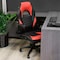 Elama High Back Adjustable Faux Leather Office Chair in Black and Red ELM-F-008 - alternate 2