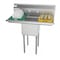 Koolmore 1 Compartment Stainless Steel NSF Commercial Kitchen Prep & Utility Sink with 2 Drainboards SA141611-12B3 - alternate 1