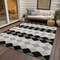 Homeroots 3' X 5' Black Ivory And Beige Geometric Washable Indoor Outdoor Area Rug 597872 - alternate 2