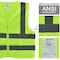 Neiko High-Visibility Safety Vest with Reflective Strips, Neon Yellow, XXX-Large for Safety 53960A - alternate 2