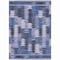 Homeroots 10' X 14' Navy Blue And Sky Blue Southwestern Washable Indoor Outdoor Area Rug 587337 - alternate 2