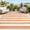 Jonathan Y Negril Two-Tone Wide Stripe Orange/Beige 3 ft. x 5 ft. Indoor/Outdoor Area Rug SMB203A-3 - alternate 1