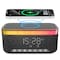 Alpha Digital Bluetooth Stereo Speaker- 10W, Alarm Clock, Charging, Light -Black S300-BK - alternate 2