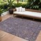 Homeroots 8' X 10' Eggplant Terra Cotta And Green Floral Washable Indoor Outdoor Area Rug 605268 - alternate 1