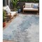 Homeroots 5' X 8' Sky Blue Gray And Ivory Abstract Washable Indoor Outdoor Area Rug 617420 - alternate 1