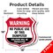 Signmission Dumpster Shield Sign Warning No Public U, 18 inch X 18 inch, Plastic Sign, 2PK SHI-P-2PACK-18-379 - alternate 2