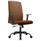 Leisuremod Evander Office Chair in Upholstered Leather & Iron Frame with Swivel & Tilt, Dark Brown EO19DBRL - alternate 1