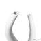 Uniquewise 51in Tall Animal Horn Shape Floor Vase: Elegant Ceramic White Accent for Entryway, Dining, or QI004040.W.2 - alternate 2