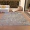 Homeroots 9' X 12' Taupe And Brown Floral Washable Indoor Outdoor Area Rug 609526 - alternate 2