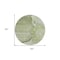 Homeroots 8' Artichoke Green And Gray Round Floral Washable Indoor Outdoor Area Rug 582232 - alternate 2