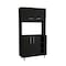 Homeroots 71in Black Wood Pantry Or Storage Closet 403765 - alternate 2