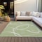 Homeroots 5' X 8' Artichoke Green And Ivory Abstract Washable Indoor Outdoor Area Rug 597452 - alternate 2