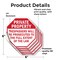 Signmission Private Property Trespassers Will B, 6 inch X 6 inch, Vinyl Decal, 5PK OC-D-5PACK-6-144 - alternate 2