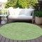 Homeroots 8' Green And Ivory Round Geometric Washable Indoor Outdoor Area Rug 602367 - alternate 3