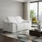 Homeroots 72in White And Silver Italian Leather Power Reclining Loveseat 477570 - alternate 2
