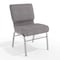 Flash Furniture Fabric Church Chair, Gray XU-CH0221-GY-SV-BAS-GG - alternate 1