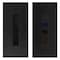 Vdomdoors Front Exterior Prehung Steel Door Ronex1477 Black Enamel Stainless Inserts Entry Metal Modern RONEX1477EXD-BLK-W36xH80-LH-I - alternate 2