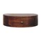 Homeroots 4" Brown Solid Wood Round One Drawer Nightstand 651765 - alternate 1