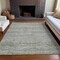 Homeroots 5' X 8' Gray And Charcoal Striped Washable Indoor Outdoor Area Rug 615663 - alternate 2