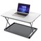 Homeroots 28" Adjustable White and Silver Stainless Steel Standing Desk Converter 397754 - alternate 2