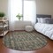 Homeroots 8' Gray Taupe And Beige Round Moroccan Washable Indoor Outdoor Area Rug 577201 - alternate 2