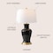 Jonathan Y Julian 29" Traditional Classic Ceramic Urn LED Table Lamp, Black JYL4026F - alternate 2