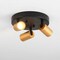 Vidalite Shura Black & Brass 3-Light Round Ceiling Light with Rotatable Heads, Integrated LED Bulbs, 3000k CE1008785 - alternate 2