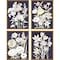 Homeroots Set Of Four Midnight Florals Gold Framed Print Wall Art, 4PK 416420 - alternate 1