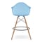 Homeroots 28" Light Blue And Brown Heavy Duty Plastic And Solid Wood Low Back Counter Height Bar Chair 520676 - alternate 2