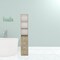 Homeroots 12" Natural Wood Freestanding Bathroom Vanity And Four Drawers 543621 - alternate 2