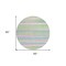 Homeroots 8' Mint Green Pink And Blue Round Striped Washable Indoor Outdoor Area Rug 597339 - alternate 2