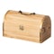 Vintiquewise Wooden Treasure Chest Arched Lid Gold Metal Accents Front Locking Latch & Top Handle QI004851 - alternate 1