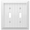 Amerelle Amerelle Cottage White 2 gang Wood Toggle Wall Plate 1 pk 269TTW - alternate 2