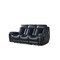 Homeroots 90" Black Reclining USB Sofa And Toss Pillow With Silver Legs 559204 - alternate 2