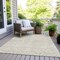 Homeroots 3' X 5' Beige And Ivory Damask Washable Indoor Outdoor Area Rug 595121 - alternate 2