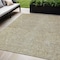 Homeroots 5' X 8' Ivory And Brown Abstract Washable Indoor Outdoor Area Rug 597047 - alternate 1