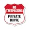 Signmission No Trespassing Shield Sign Private Drive, 12 Inch X 12 Inch, Aluminum Metal Sign SHI-A-12-408 - alternate 1