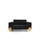 Homeroots Stylish 69in Black Velvet And Gold Accent Loveseat 480900 - alternate 1